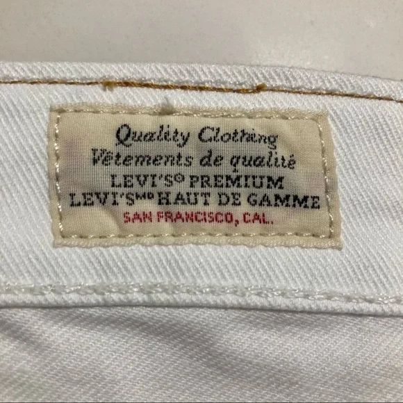 LEVI’S 511 Sz 33 x 32 Premium Denim White Jeans - Picture 6 of 12